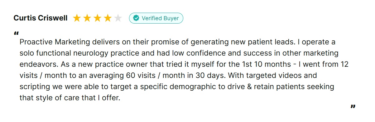 Curtis Criswell verified buyer review
