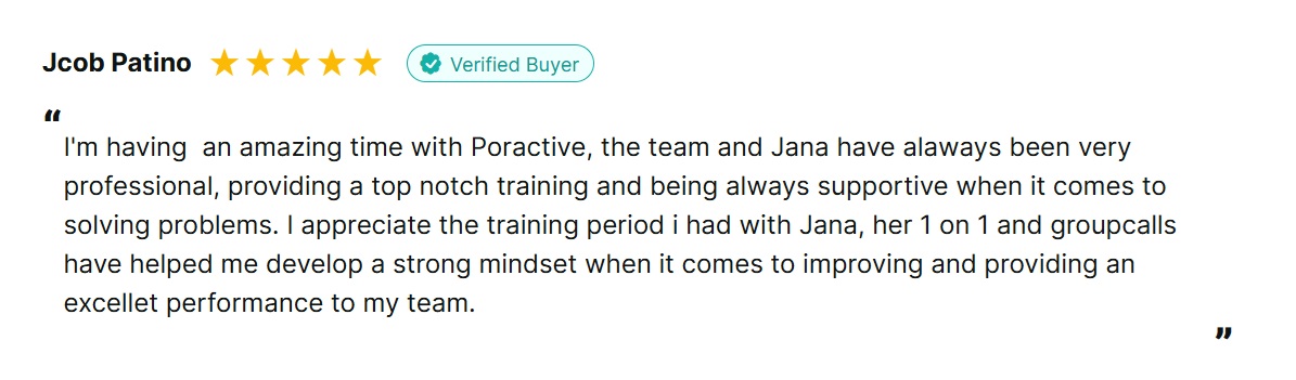 Jcob Patino verified buyer review