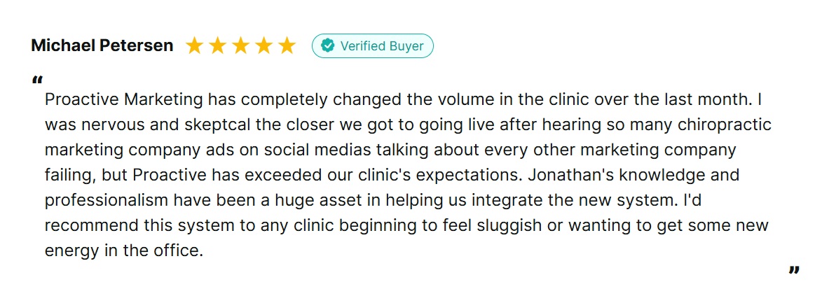 Michael Petersen verified buyer review
