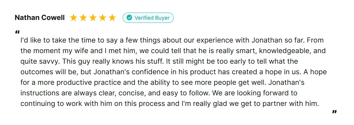 Nathan Cowell verified buyer review